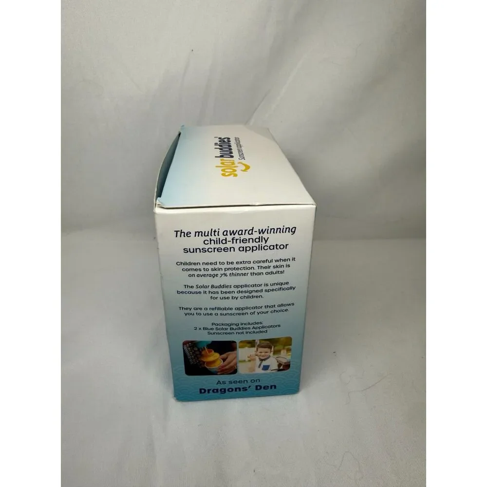 Solar Buddies Refillable Sunscreen Applicator 2-Pack BPA Free 100mL Open Box